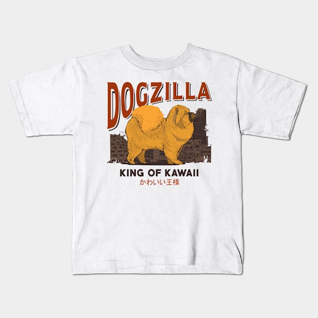 Dogzilla Kids T-Shirt by stardogs01